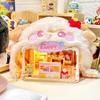 Kawaii Assembly Building Blocks Small Animal Shop Street View Assembly Model Anime Toy Girl Birthday Gift Building Blocks