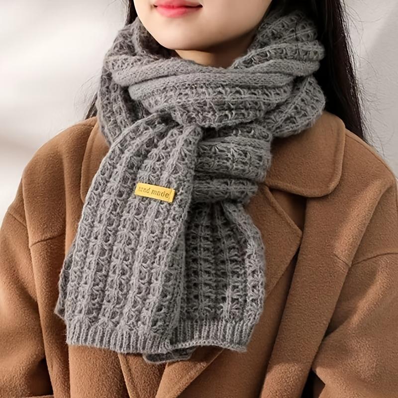 Women'S Soft Thick Winter Scarf - Elegant Solid Color In Black, Brown, White, Gray, Beige, Red - Warm & Stylish Luxury Neck Wrap