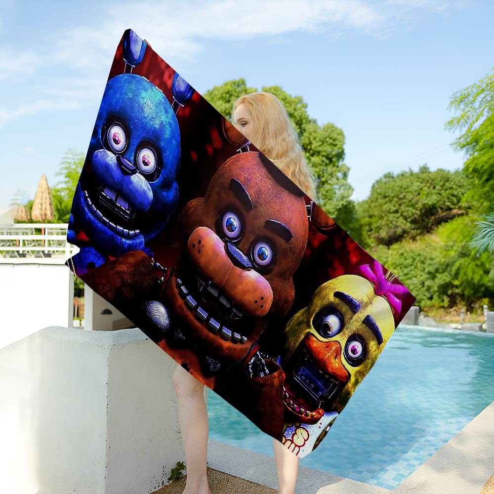 F-Fnaf F-Five-N-Nights-At-F-Freddys Аниме Полотенце для ванны Микрофибра Мягкое Впитывающее Дышащее Для детей Мультяшное Пляжное полотенце