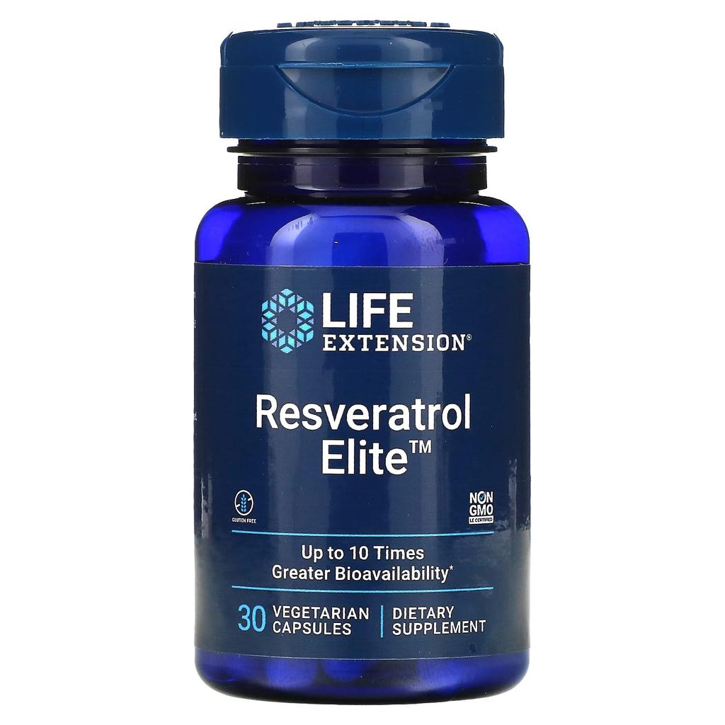 Life Extension Resveratrol Elite, 100 Mg, 30 Veggie Capsules