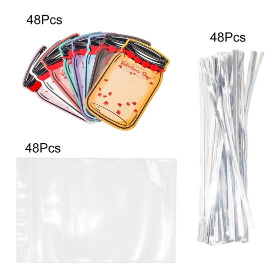 Поздравительная открытка ко Дню Святого Валентина с мешочками для конфет, сделай сам, ручная работа, романтическое сердце, каменная банка, праздничные вечерние открытки для детей