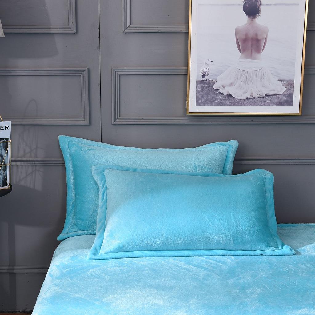 Наволочка однотонная плотная фланелевая наволочка коралловый флис двойной основной комплект наволочка коралловый флис