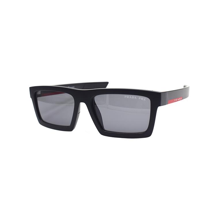 Prada Active Impavid Series Fashion Modern Holiday Sport Polarized Sunglasses Rectangular Men sunglasses Matte-Black SPS02Z-U-1BO-02G