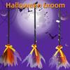 1PC Halloween Witch Broom Kids Plastic Cosplay Broom Props for Costume Party