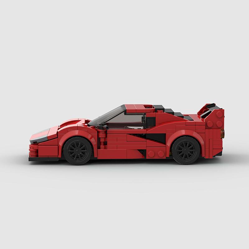 MOC F50 Гоночный автомобиль Городской Спортивный Строительные Блоки Кирпичики Детская Игрушка Суперкар Гонщики Креативный Гараж Транспортное Средство Техника