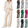 Womens 2 Piece Outfits Sweatsuit Oversized Loose Sweatshirt and Wide Leg Pants Matching Lounge Set Fall Tracksuits