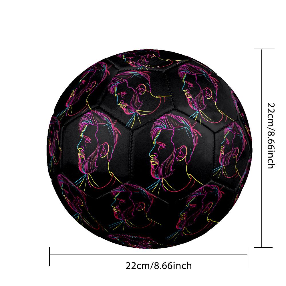 Lionel Messi Theme soccer ball Size 5 Soccer Ball Soft Touch Professional Training Football for Outdoor Sports