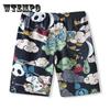 Новые летние повседневные домашние пляжные брюки с принтом, мужские шорты, брюки с пятью точками, свободные быстросохнущие брюки большого размера, морские