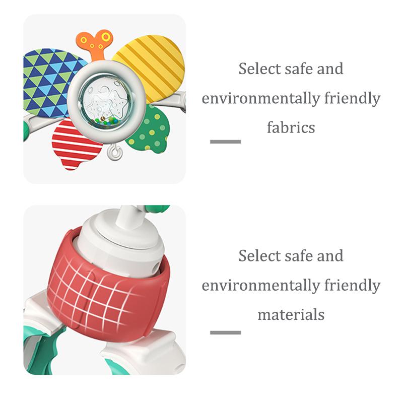 0-6-12 Months Baby Toy Stroller Arch Rattle Adjustable Clip Crib Mobile Hanging Bed Bell Educational Toys for Newborn Gift