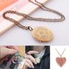1PCS Photo Box Vintage Locket Stripe Copper Alloy Carved Flower Opening Photo Box Fashion Pendant Jewelry Accessories