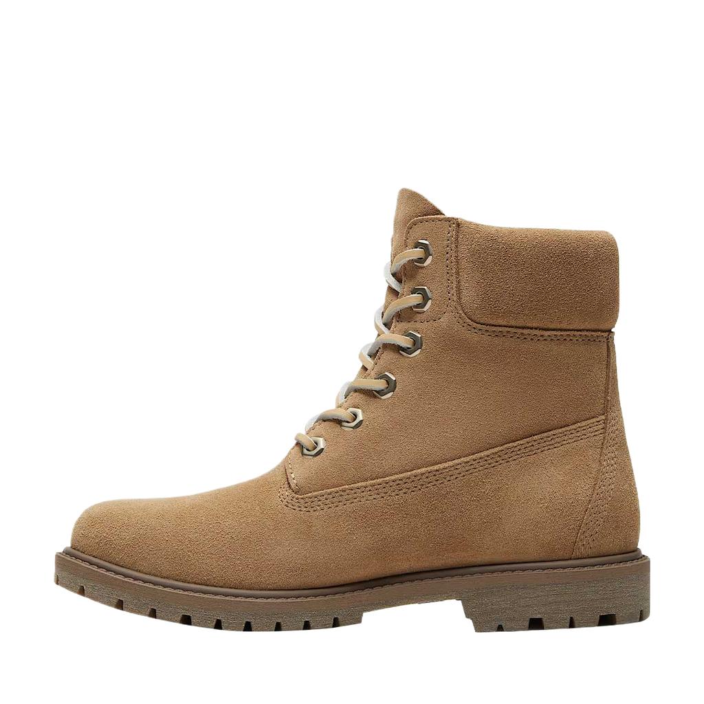 Timberland 6-дюймовые водонепроницаемые ботинки Бежевая замша Женские кроссовки Коричневые TB0A43F8EW1