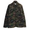 90s Old Camouflage Pattern Long Sleeve Half Zip Fleece Jacket Men's Used