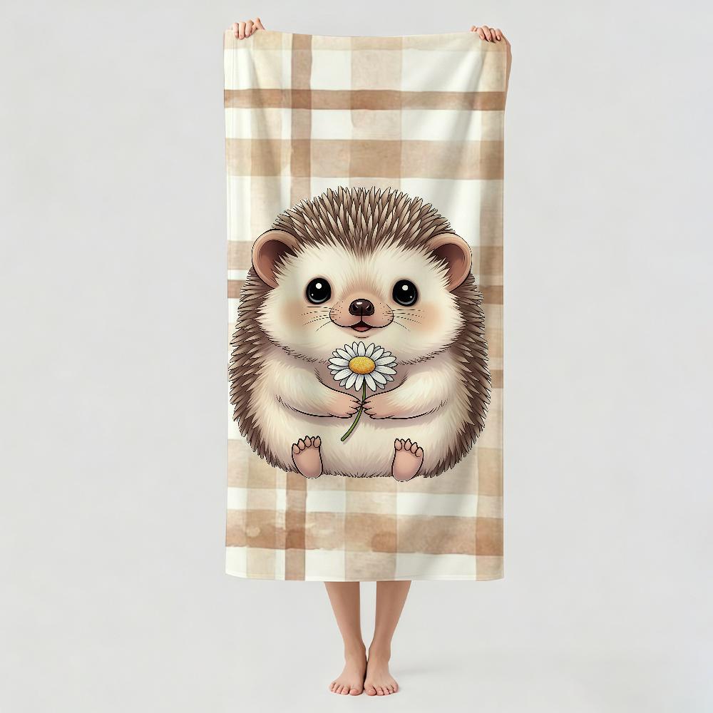 Fashion print Hedgehog Towel Drying Bath Towel Applicable To Light Swimming Camping Yoga Beach Out