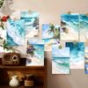 32pcs, Sea Wolf Landscape Collection Postcards, Wall Stickers, Mailing Cards, Greeting Cards, DIY Postcards, Souvenir Postcards,