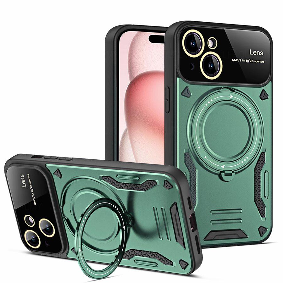 Вращающийся кронштейн Защитная крышка для объектива для Apple iPhone 17E 15 14 16 17 Pro Max Honor X6D X5D X8D X5C 600 400 X7A X8A X7B Motorola Moto Бронированный чехол