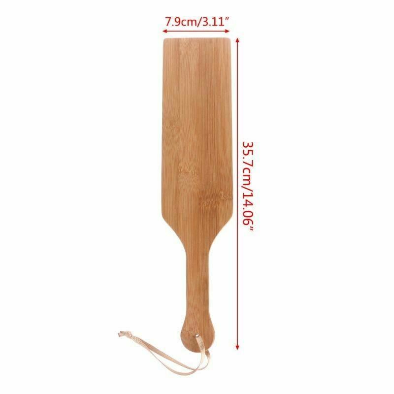 Big 35.7Cm Natural Bamboo Wood Paddle Spanking Impact Play Fetish Paddles