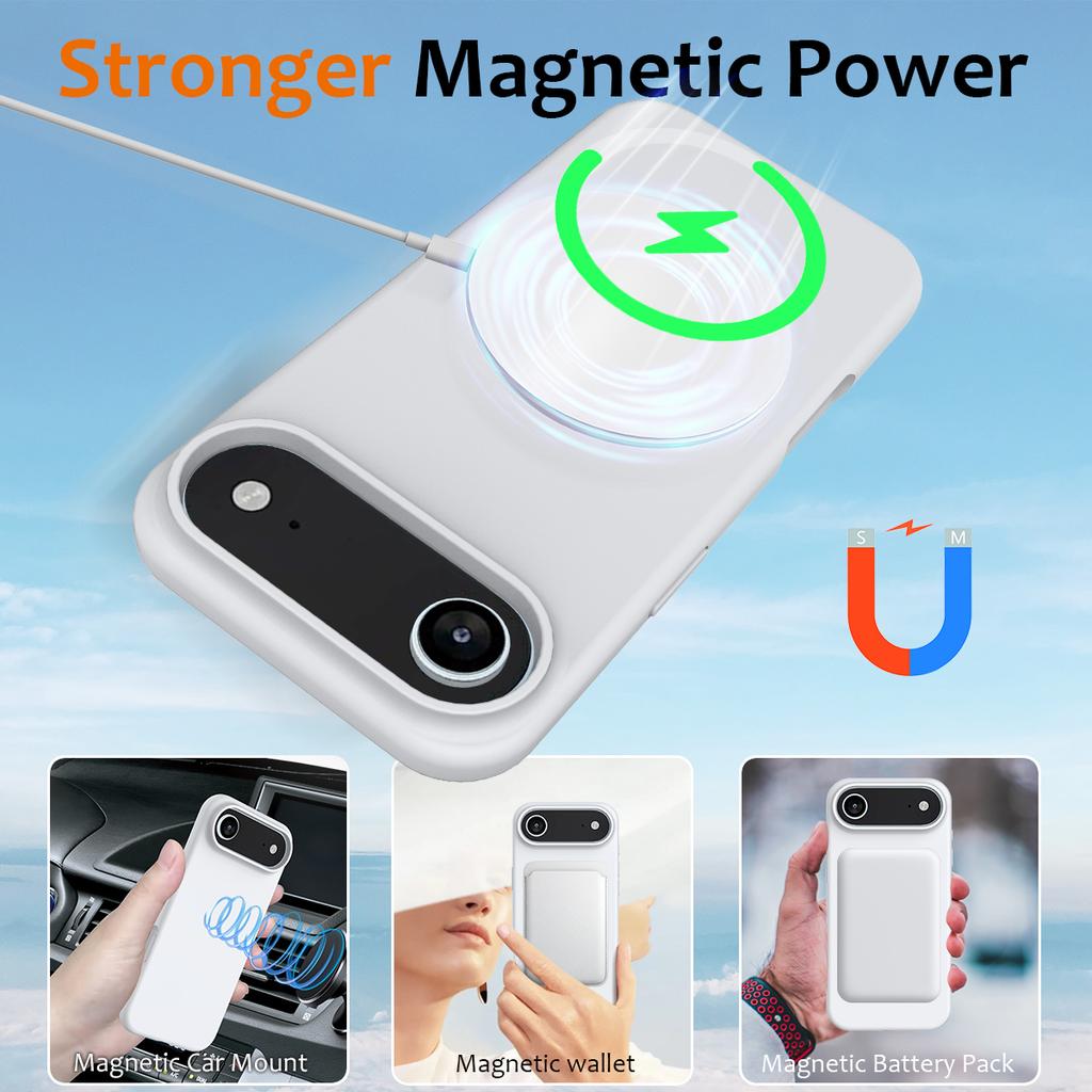 For iPhone Air Case Compatible with MagSafe Anti-Drop Liquid Silicone Phone Cover