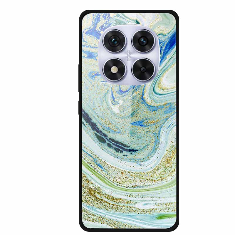 Закаленное Стекло Чехол Для Xiaomi Redmi Note 14 Pro 5G Задняя Крышка ПК Жесткий Ударопрочный Чехлы Пиво Мраморная Текстура Крутой Модный Funda