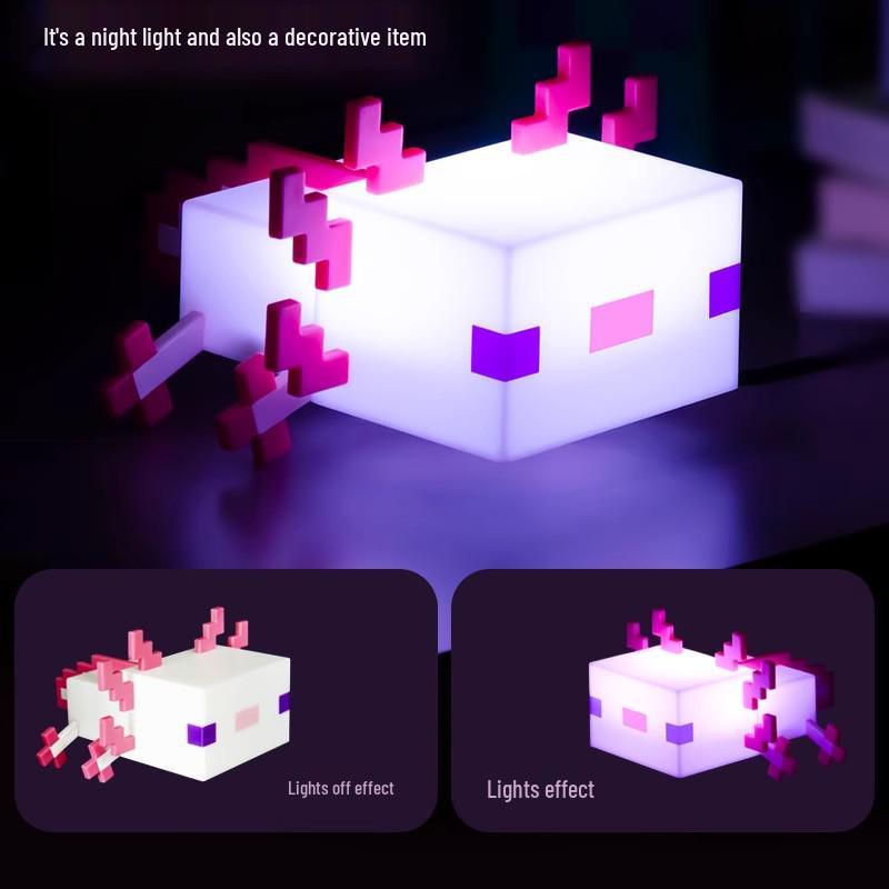 Светодиодный ночник-саламандра из Minecraft - Светящаяся игрушечная модель лампы