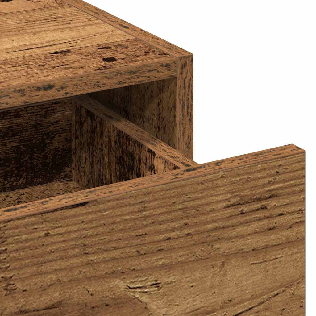 Makeup Table with Drawers Brown 60 x 40 x 70 cm Engineered Wood