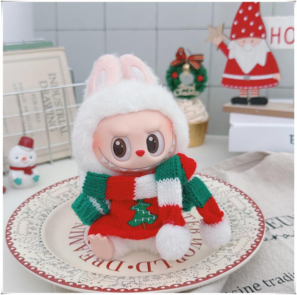 10cm & 15cm Labubu Doll Christmas Outfit: Tree Shawl and Hat