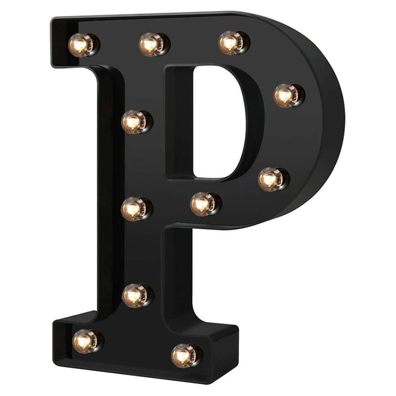 LED Black Letter Light 26 English Night Light Large Luminous Alphabet Lights Wedding Modeling Lamp For Party Birthday Home Bar