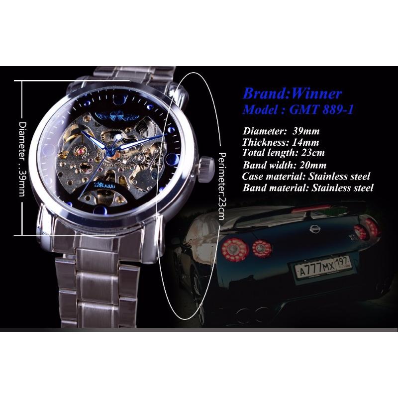 ПОБЕДИТЕЛЬ модные повседневные темпераментные ажурные автоматические механические часы