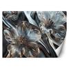 Wallpaper Elegant Silver Glass Flowers
