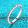 Test Passed Moissanite Ring Matching Wedding Diamond Band for Women 925 Sterling Silver Female Crown Single Tail Ring Jewelr
