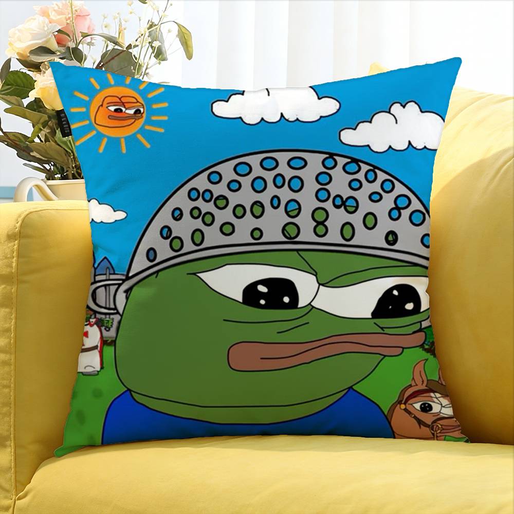 Sad P-Pepe The Frog World Various Sizes Square Pillow Case For Car Home Bedchamber Decor