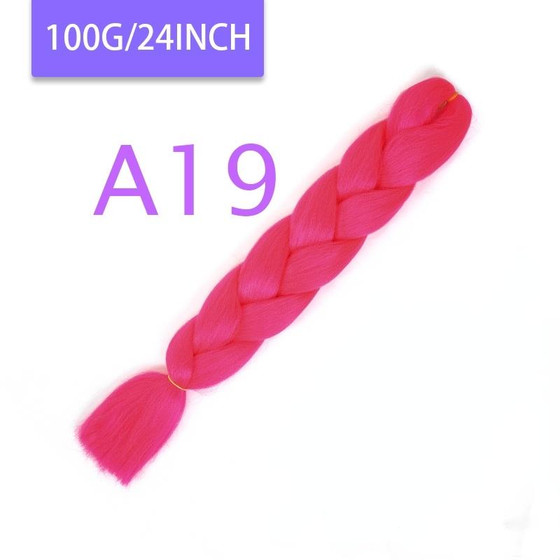 MISQUEEN Yaki Soft Hair Ombre Crochet Braiding Hair Extension For Braid 24 Inch Pink Synthetic Crochet Hair Jumbo Braid Hair