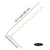 Unfinished Wave Fan-Shaped Wood Molding for DIY Wall, Cabinet, Shelf, and Door Decoration