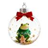 2026 Christmas Ball Ornament Set Handcrafted 3D Frog Ornament Different Frogs Theme Holiday Decorations