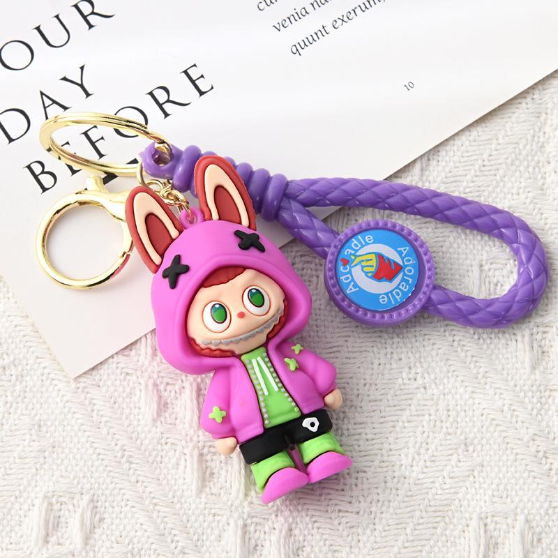 Мультяшный брелок Мягкая резиновая кукла Маленькая овечка Школьный ранец Маленькая подвеска