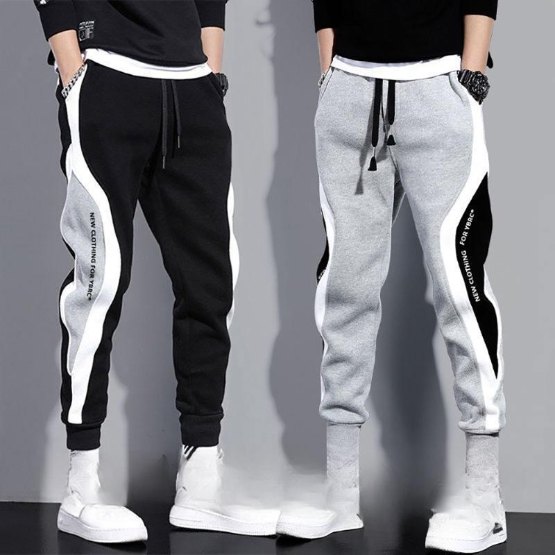 Men's Sports Pants Spring Autumn Male Loose Fitting Leggings Patchwork Running Training Casual Pants Fashion Outfit Trousers