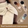 1Pc Felt Ball Pin Plush Brooch Anti Glare Buckle Fixed Clothing Scarf Buckle