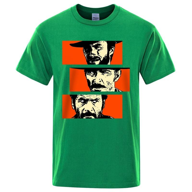Футболка для мужчин The Good The Bad Ugly Blondie Angel Eyes Tuco Cowboy Футболка для мужчин Il Buono Brutto Cattivo Футболки большого размера из хлопка для мужчин