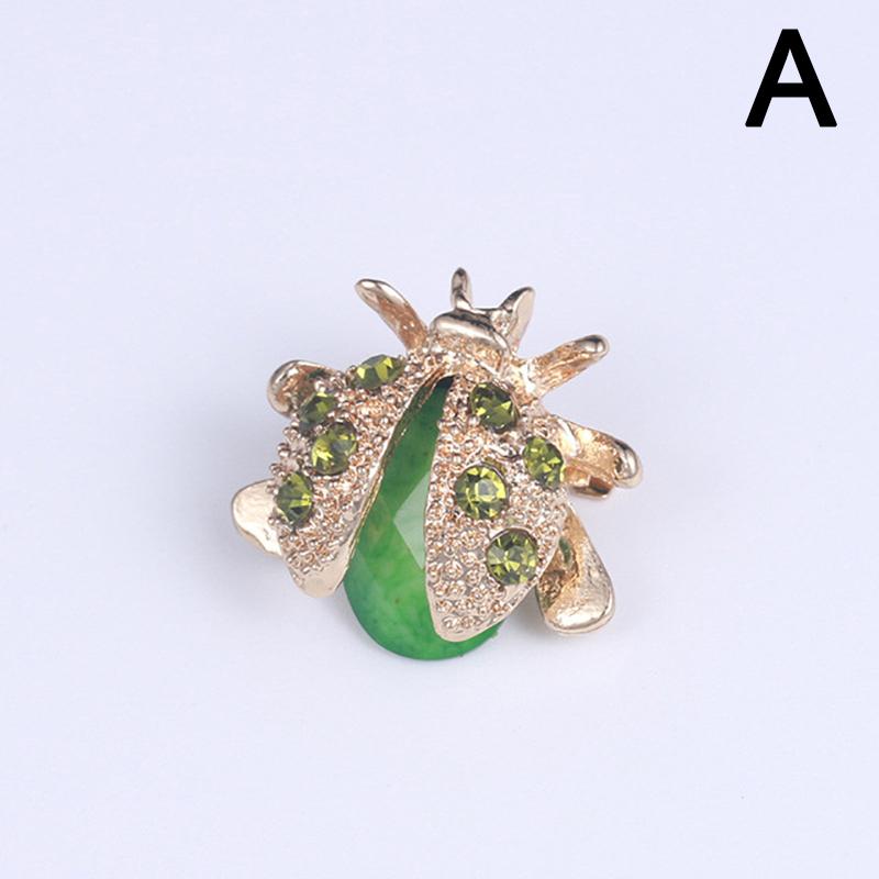 1 шт. брошь в виде животного, зажим для кардигана, булавка для костюма, ювелирные изделия, подарок, стразы, божья коровка, женские аксессуары AVE