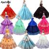 Colorful Lace Wedding Dress For Barbie Doll Outfits Clothes Princess Party Gown For 11.5" 1/6 BJD Dollhouse Accessories Toy Gift