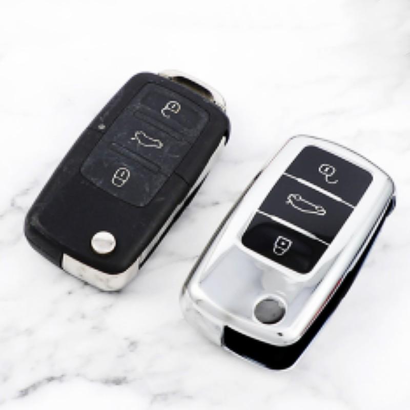 Чехол-держатель для автомобильных ключей, брелок для VW Volkswagen Polo Golf Passat Beetle Caddy T5 Up Eos Tiguan Jetta для Skoda Octavia A5