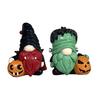 Halloween Gnome Statue Spooky Holding Pumpkin Wizard Zombie Dwarf Figurine Resin Sculpture Home Office Desktop Decoration Ornament