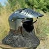 Medieval Roa Bascinet Helmet LARP Knight Armor Helmet With ChainMail  Steel Helmet With Visor  Perfect LARP And Historical Reenactments