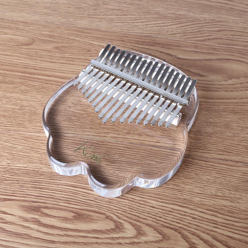 Горячий! Милое кошачье когти в форме 17 клавиш Калимба, акриловое пианино для большого пальца, прозрачный клавишный инструмент с тюнером