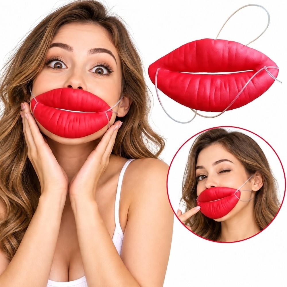 3pcs Big Lips Design Costume Mouth Lips Props Novelty Facial Cover April Fool's Day