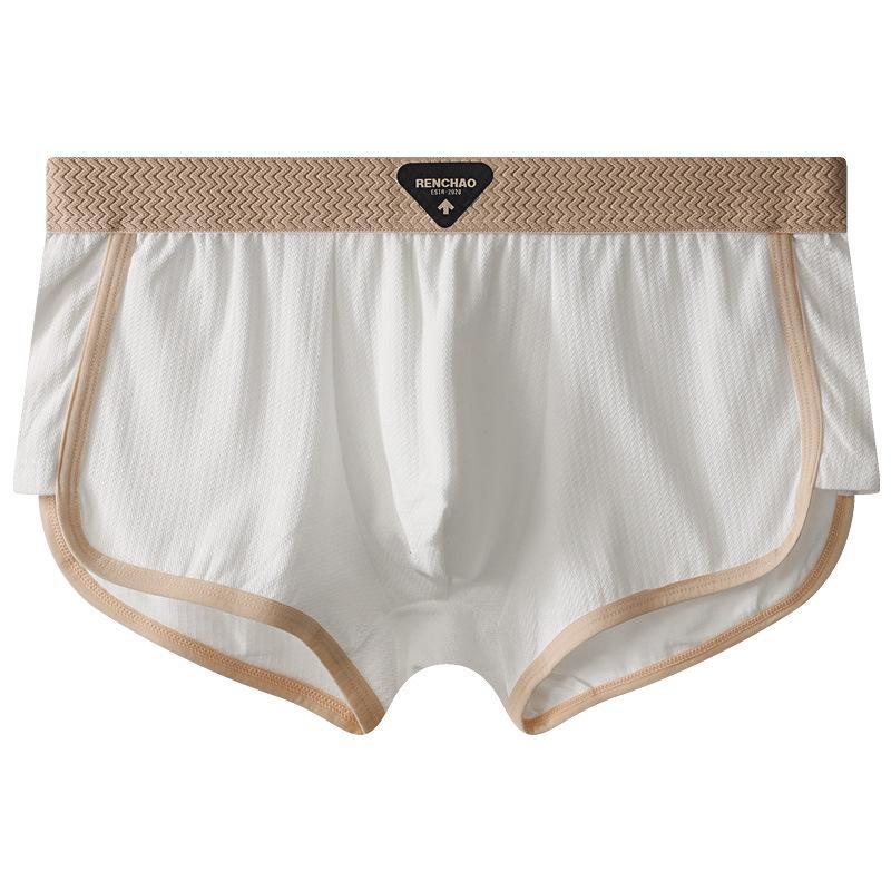 Мужские дышащие боксеры-слипы большого размера со средней посадкой и однотонной расцветкой