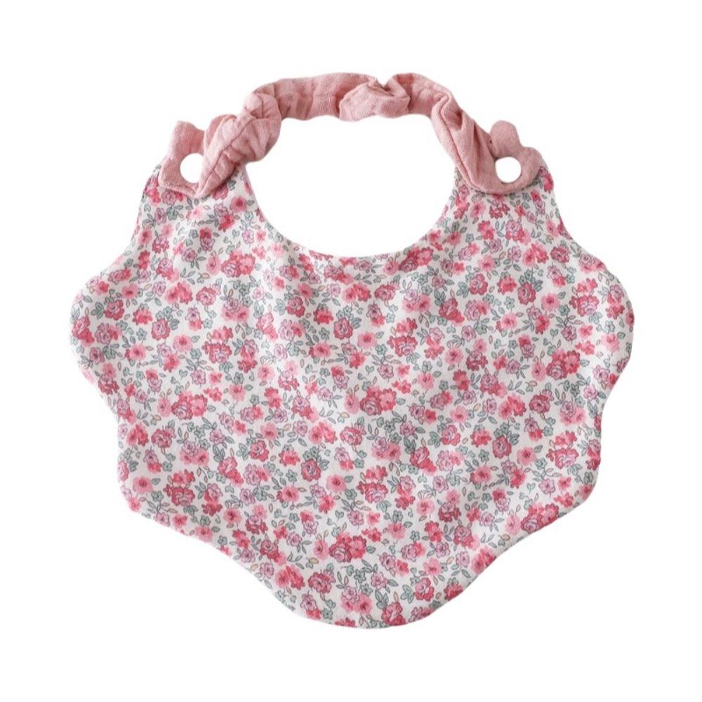 360-Degree Coverage Drool Bib Cotton Gauze Burp Cloth Soft Baby Feeding Bib  For Newborn Infants
