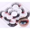 5 Pair 3D Mink Lashes Colored Lashes Mink Lashes Mix Colored Eyelashes Pink Blue Red False Eyelashes Makeup for Women