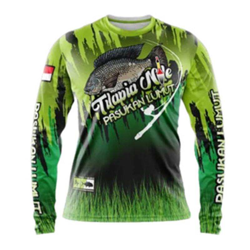 Outdoor fishing suit Soft fabric fishing suit Men's long-sleeved summer fishing shirt Moisture wicking