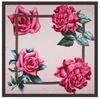 New Fashion Brand Square Scarf For Ladies Rose Flower Print Silk Scarf Women Bandana Large Hijab Female Shawl Scarves Warps