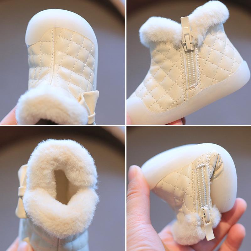 Botas Para Niña Child Snow Boots Winter Boots Plush Boy Cotton Shoes 0-3 Year Old Girl Walking Shoe Warm Padded Boots Kid Shoe